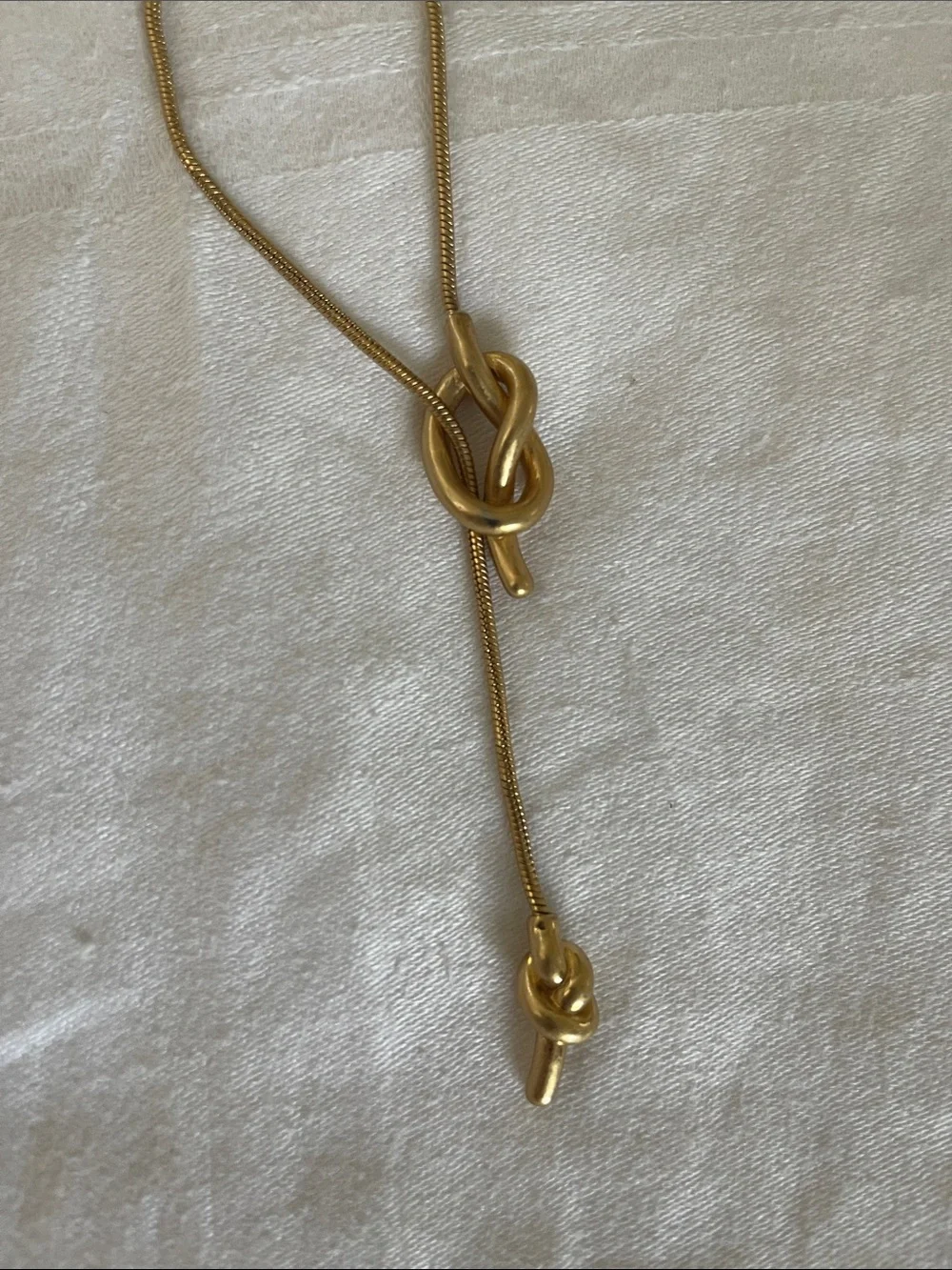 Madewell Gold Knot Lariat Necklace - Picture 2 of 5